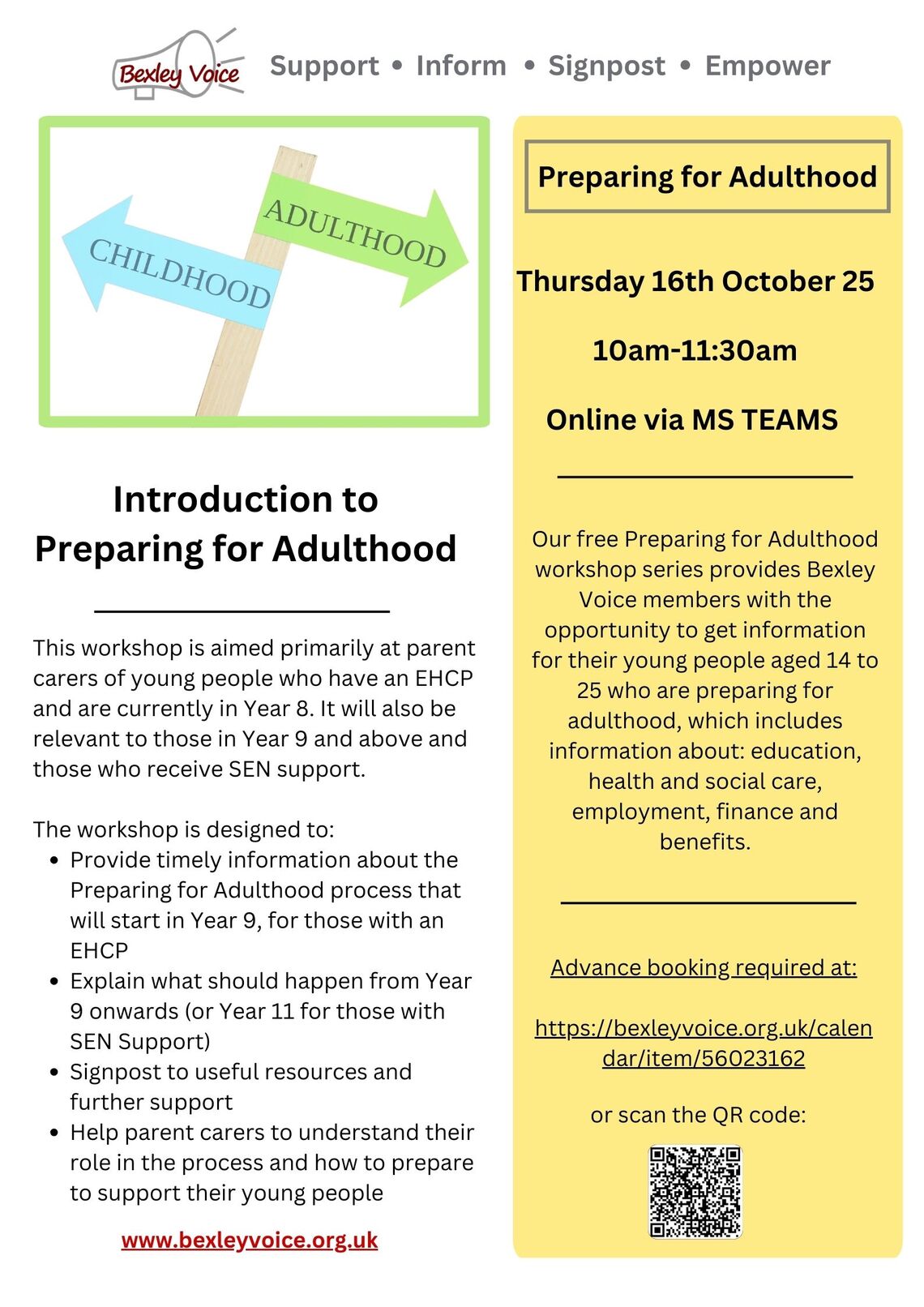 Final Intro to Preparing for Adulthood Flyer