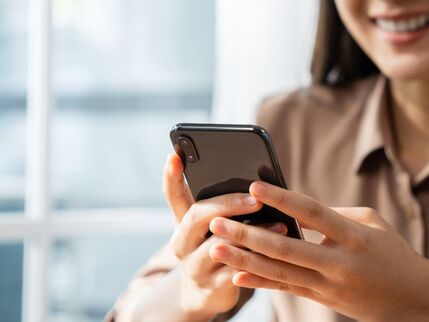 Woman looking at her phone 