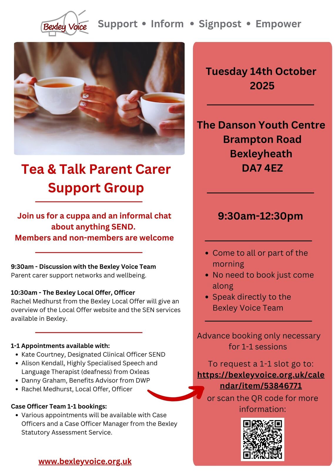 Tea and Talk Flyer 14.10.25